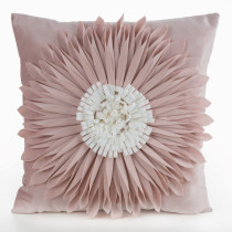 Zamatová obliečka 45x45 cm na vankúš FLORES 3 ružová Zamatová obliečka 45x45 cm na vankúš FLORES 3 ružová